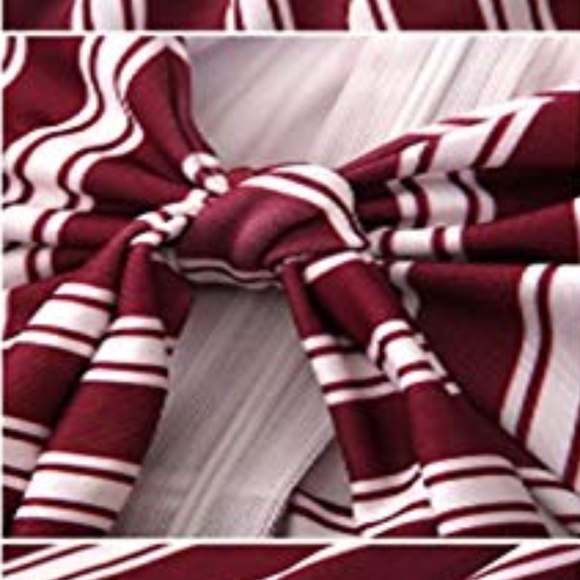 ❇️3/$30❇️ NWOT Red & White Stripe High Waist Wide Leg Jumpsuit Romper. - Picture 5 of 5